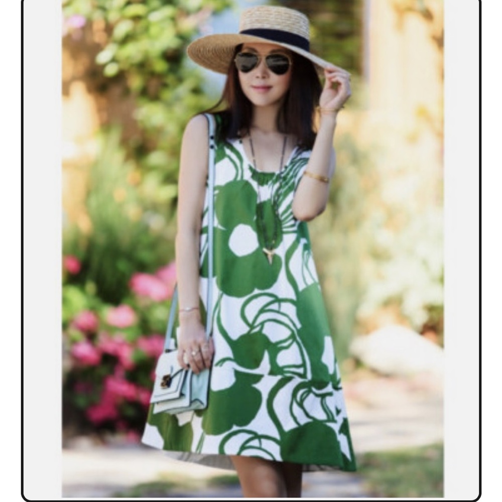 Anthropologie Whit Two Floral Graphic Mod Sheath Dress